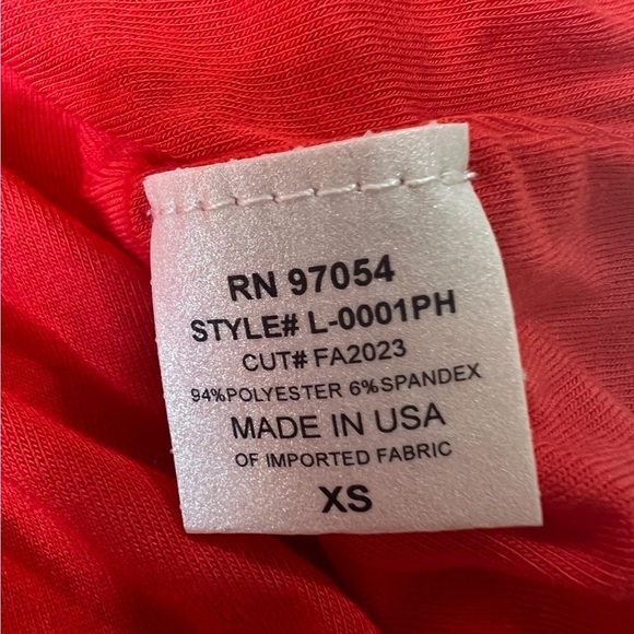 NEW Krisa X Revolve Tube Strapless Draped Mini Dress Size XS in Cherry Red - Picture 13 of 15